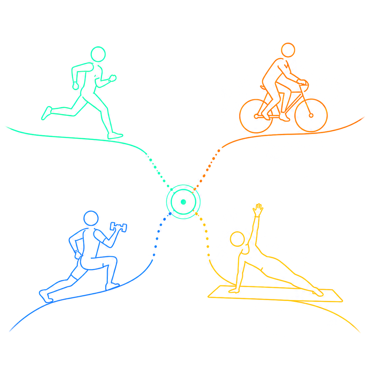 Running, cycling, strength, and mobility signals converge into one captured activity